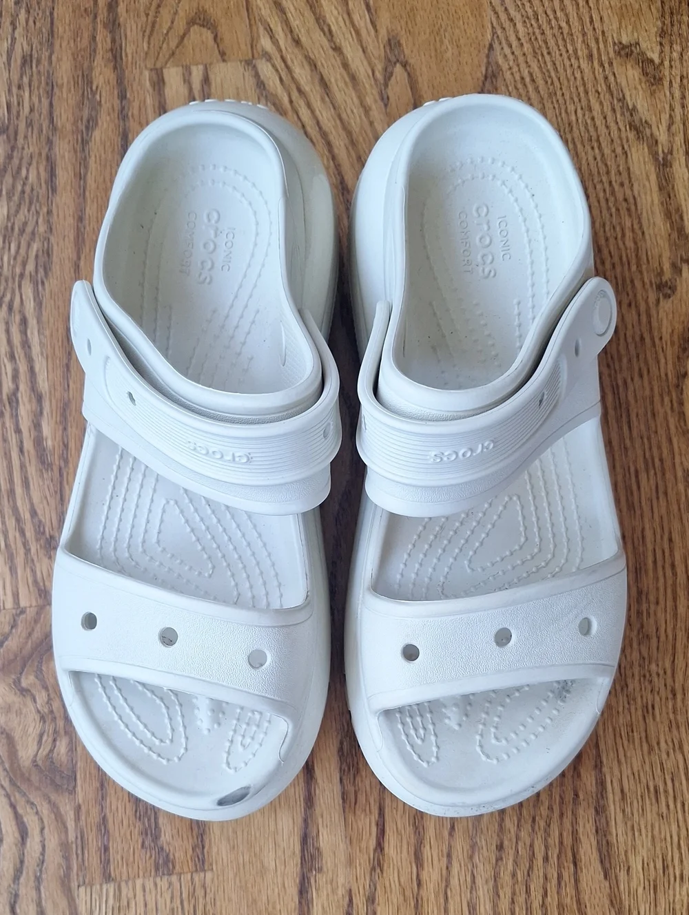 Crocs Mega Crush Platform Slip On Sandals White 10